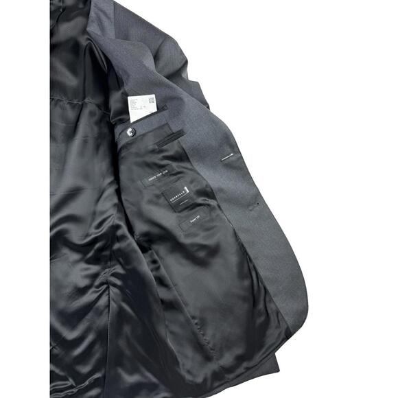 Hugo Boss Hayes_cyl Super 120's Wool Slim Fit Blazer Jacket Grey Size US 42 R - Picture 4 of 8